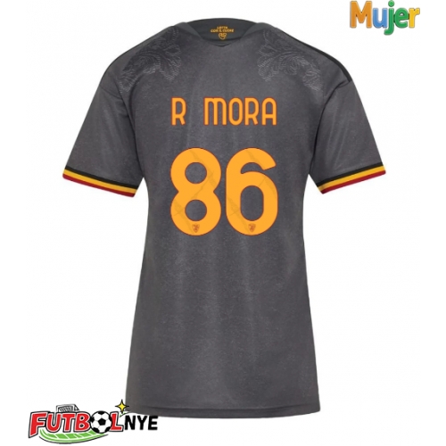 Camiseta AS Roma Rodrigo Mora #86 Tercera Equipación para mujer 2026-27 manga corta
